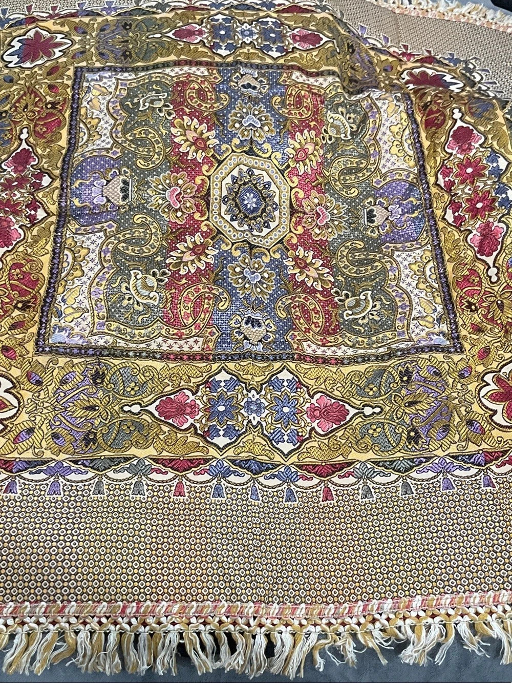 Import City L.A. Loto. Paisley Decorative Textile Gold & Blue